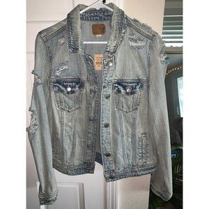 American Eagle distressed denim jacket